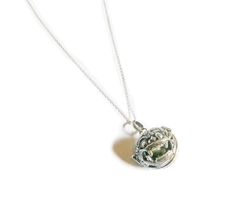 ✼プラチナ加工✼ウナカイトのネックレス༺ぱかりと開けられる•*•幸運を呼ぶ聖なるバロン༻天然石アクセサリー/メンズ/男性