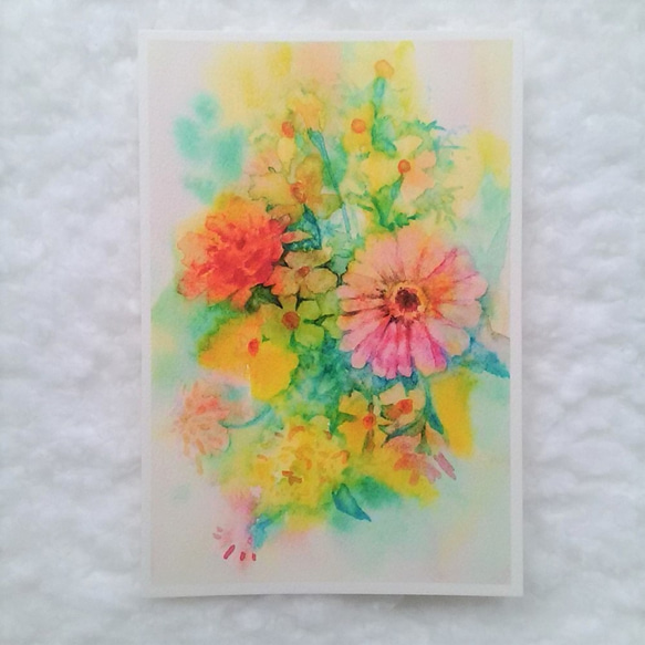 【選べるポストカード3枚セット】6.黄色い花束 1枚目の画像