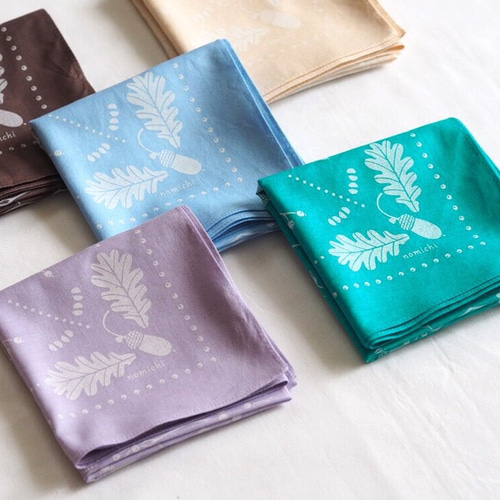 original design kinomi シルクスクリーンバンダナ（エメラルド