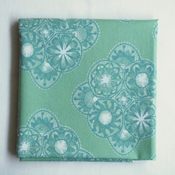 【nomichi】original fabric nanduti(green) カットクロス 50×50cm 1枚目の画像