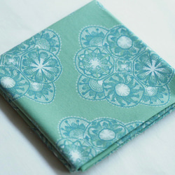 【nomichi】original fabric nanduti(green) カットクロス 50×50cm 2枚目の画像