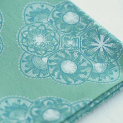 【nomichi】original fabric nanduti(green) カットクロス 50×50cm 3枚目の画像