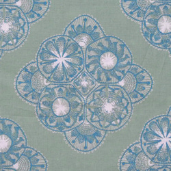 【nomichi】original fabric nanduti(green) カットクロス 50×50cm 7枚目の画像