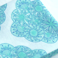 【nomichi】original fabric nanduti(blue) カットクロス 50×50cm 3枚目の画像