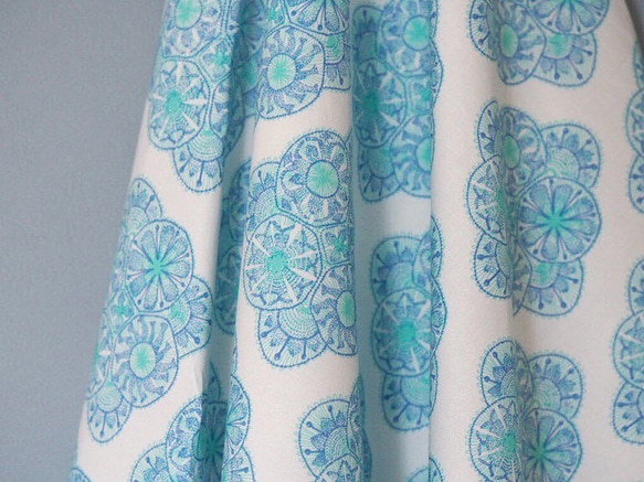 【nomichi】original fabric nanduti(blue) カットクロス 50×50cm 7枚目の画像