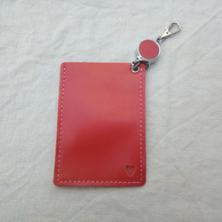 皮革錶殼（帶延長線捲軸）#Heart-red leather [按訂單生產] 第3張的照片