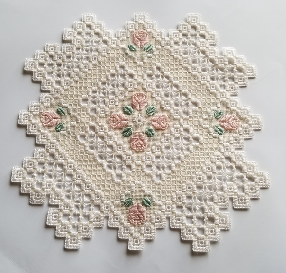 人気満点 北欧ハーダンガー刺繍 テーブルファブリック 手刺繍 ドイリー 工芸品