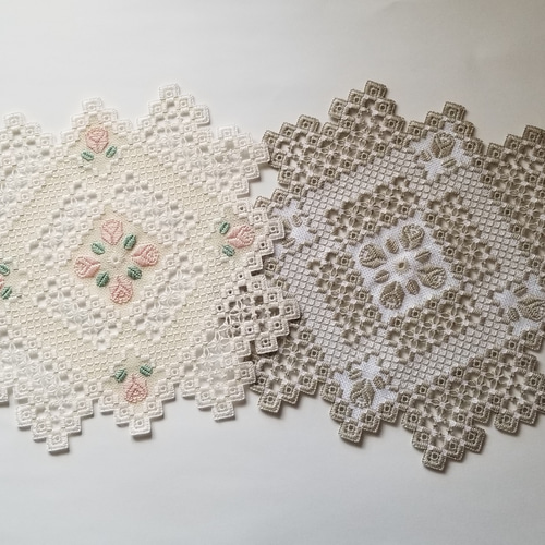 受注制作】北欧ハーダンガー刺繍 テーブルファブリック 手刺繍