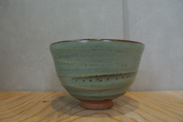 緑の器　飯碗 3枚目の画像