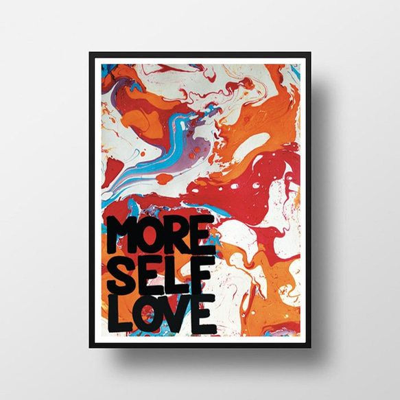 MORE SELF LOVE マーブルアート ポスター 1枚目の画像