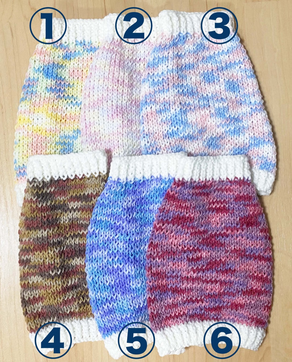 わんちゃん グラデーション手編みニット わんちゃん グラデーション