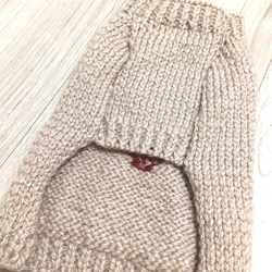 【オーダー可】いちごのセーター（小型犬・猫用/胴回り33）【手編み】 6枚目の画像