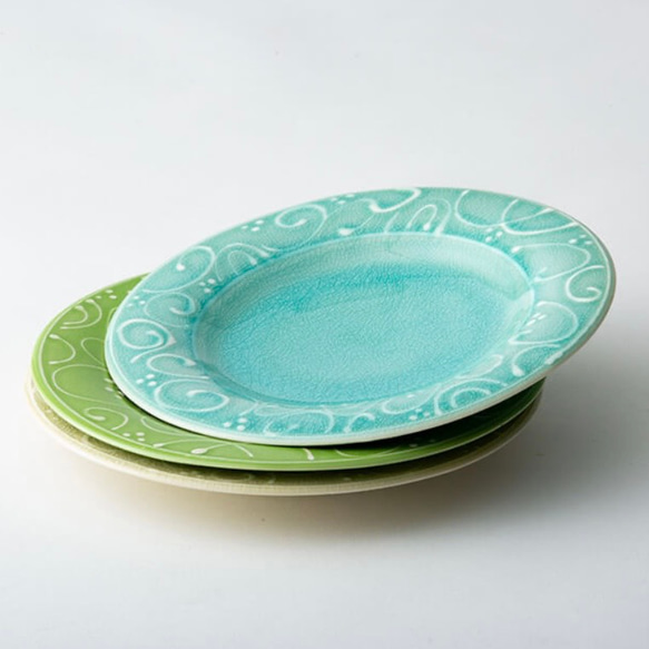 リゾット皿(緑) 5枚目の画像