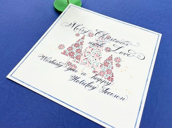手書きカリグラフィー　クリスマスカード　 Merry Christmas　　 1枚目の画像