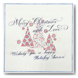 手書きカリグラフィー　クリスマスカード　 Merry Christmas　　 2枚目の画像