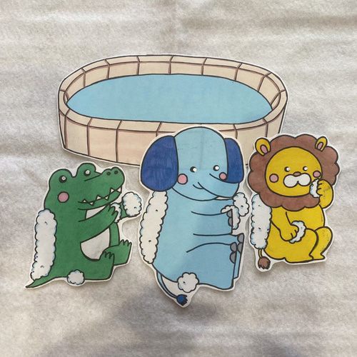 もりのおふろ パネルシアター お話 絵本 台本つき 0〜3歳向け