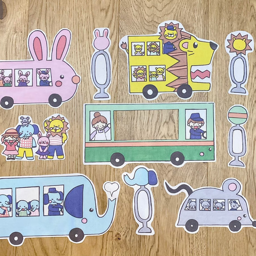 バスがきました パネルシアター 絵本 台本つき お話 0〜3歳児