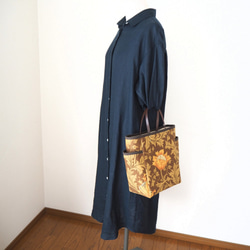 ミニサイドポケットバッグ「Anemone」ライトブラウン 4枚目の画像
