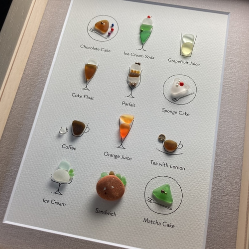 シーグラスアート「カフェコレクション」 その他アート ゆきみ