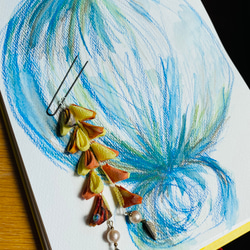 和からふるな藤飾り　コットンパール 3枚目の画像