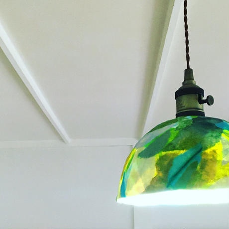 のびのび！新緑　手漉き和紙のペンダントライト