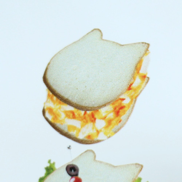 名入可【全機種対応】妖精のサンドイッチ　Cat breadスマホケース 2枚目の画像