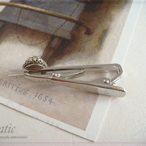 アメジストのビーズフレーミングネクタイピン タイピン・カフス