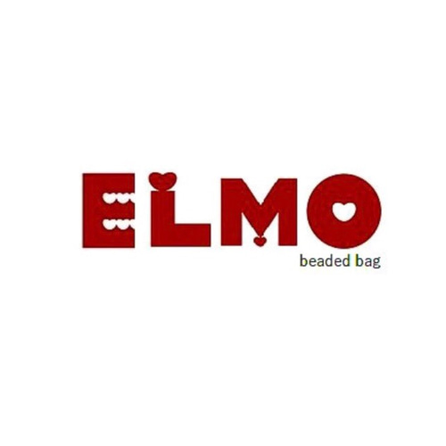 ELMO】カラフル❤︎ビーズバッグ トランプハートM ハンドバッグ blue 