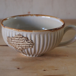 「カケラ」シリーズ・スープカップ　白色 2枚目の画像