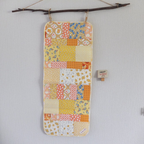 バナナ色のパッチワークキルト その他インテリア雑貨 こまものや