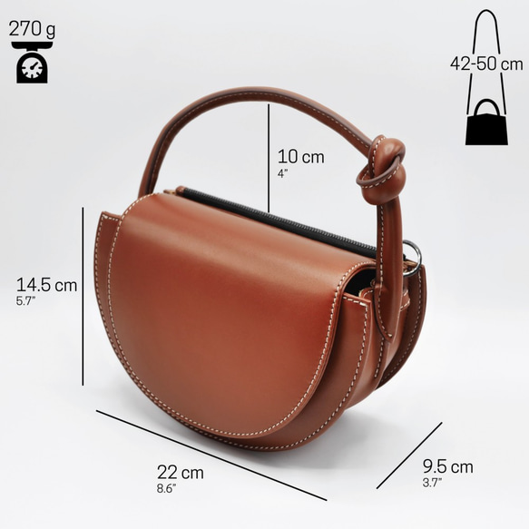 Eve Flap Bag in Espresso Brown Nappa Leather 10枚目の画像