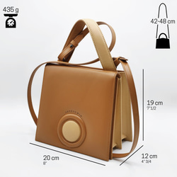 Hello Handbag in Latte Brown Nappa Leather 9枚目の画像