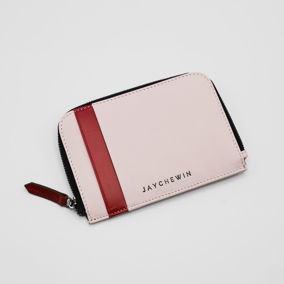Flat Wallet in Sakura Pink Nappa Leather 1枚目の画像