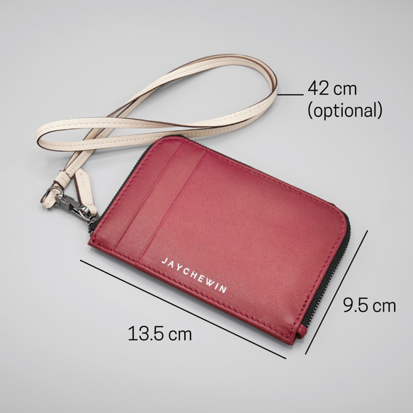 Flat Wallet in Sakura Pink Nappa Leather 10枚目の画像