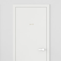 【賃貸でも】TOILET ドア サインステッカー │トイレ用 選べる4色展開 ミニマル筆記体 2枚目の画像