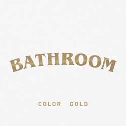 【賃貸でも】BATHROOM ドア サインステッカー │バスルーム用 選べる4色展開 アーチ型 3枚目の画像