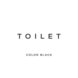 【賃貸でも】TOILET ドア サインステッカー │トイレ用 ミニマルゴシック 4色展開 2枚目の画像
