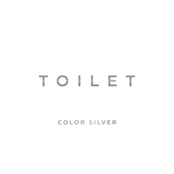【賃貸でも】TOILET ドア サインステッカー │トイレ用 ミニマルゴシック 4色展開 5枚目の画像