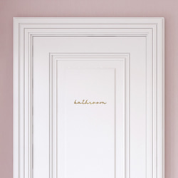【賃貸でも】BATHROOM ドア サインステッカー │バスルーム用 マーカー風手書きフォント 2枚目の画像