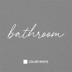 【賃貸でも】BATHROOM ドア サインステッカー │バスルーム用 選べる4色展開 ミニマル筆記体 6枚目の画像