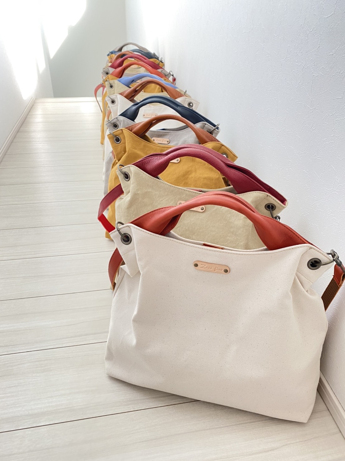 日本製 Zess fino 　 トートバッグ色の組み合わせ自由　受注製作