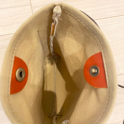 日本製Zess fino スマホポーチ 　サコッシュ　本革使用　 　 色の組み合わせ自由　遊び心たっぷり　受注製作 11枚目の画像