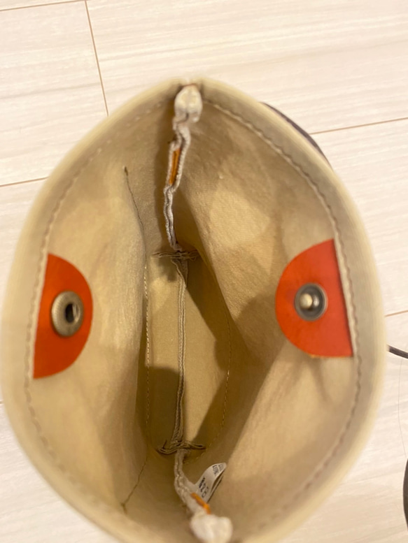 日本製Zess fino スマホポーチ 　サコッシュ　本革使用　 　 色の組み合わせ自由　遊び心たっぷり　受注製作 11枚目の画像