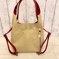 　2ヶ月で100本売れたリュｯクの再販依頼により定番化決定　容量アップして登場　3wayリュック 4枚目の画像