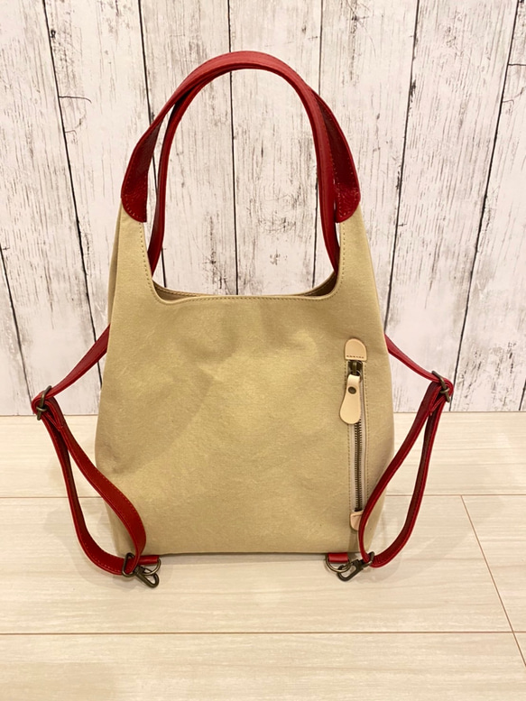 　2ヶ月で100本売れたリュｯクの再販依頼により定番化決定　容量アップして登場　3wayリュック 4枚目の画像