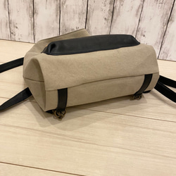 国産ゼスフィーノ　手提げ　ショルダー　リュック　 斜め掛け　4way❗️❗️  帆布と牛革のコンビ色の組み合わせ自由 6枚目の画像