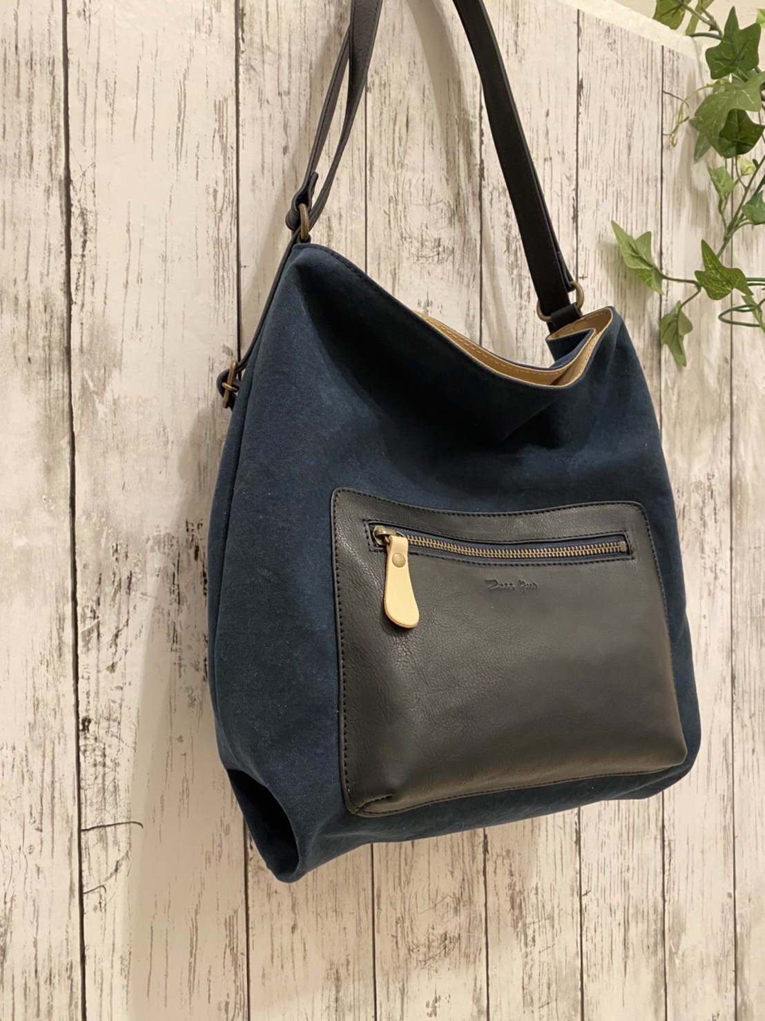 国産ゼスフィーノ　手提げ　ショルダー　リュック　 斜め掛け　4way❗️❗️  帆布と牛革のコンビ色の組み合わせ自由