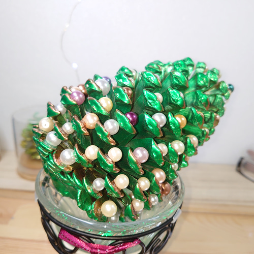 Ks020 大王松ぼっくり イルミネーション クリスマスツリー クリア