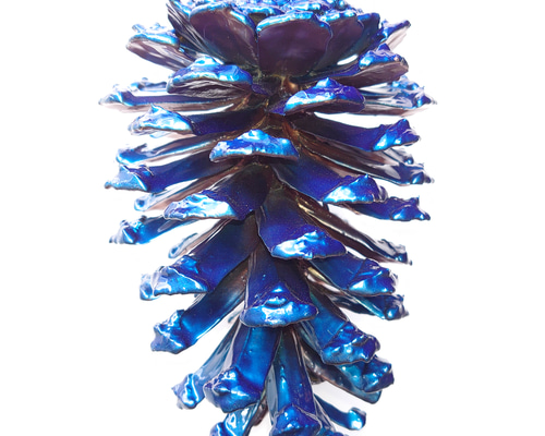 抽象的松ぼっくり油彩画 抽象画 現代アート 「彩-6」 油彩の抽象画、F6号 木のフレーム付き