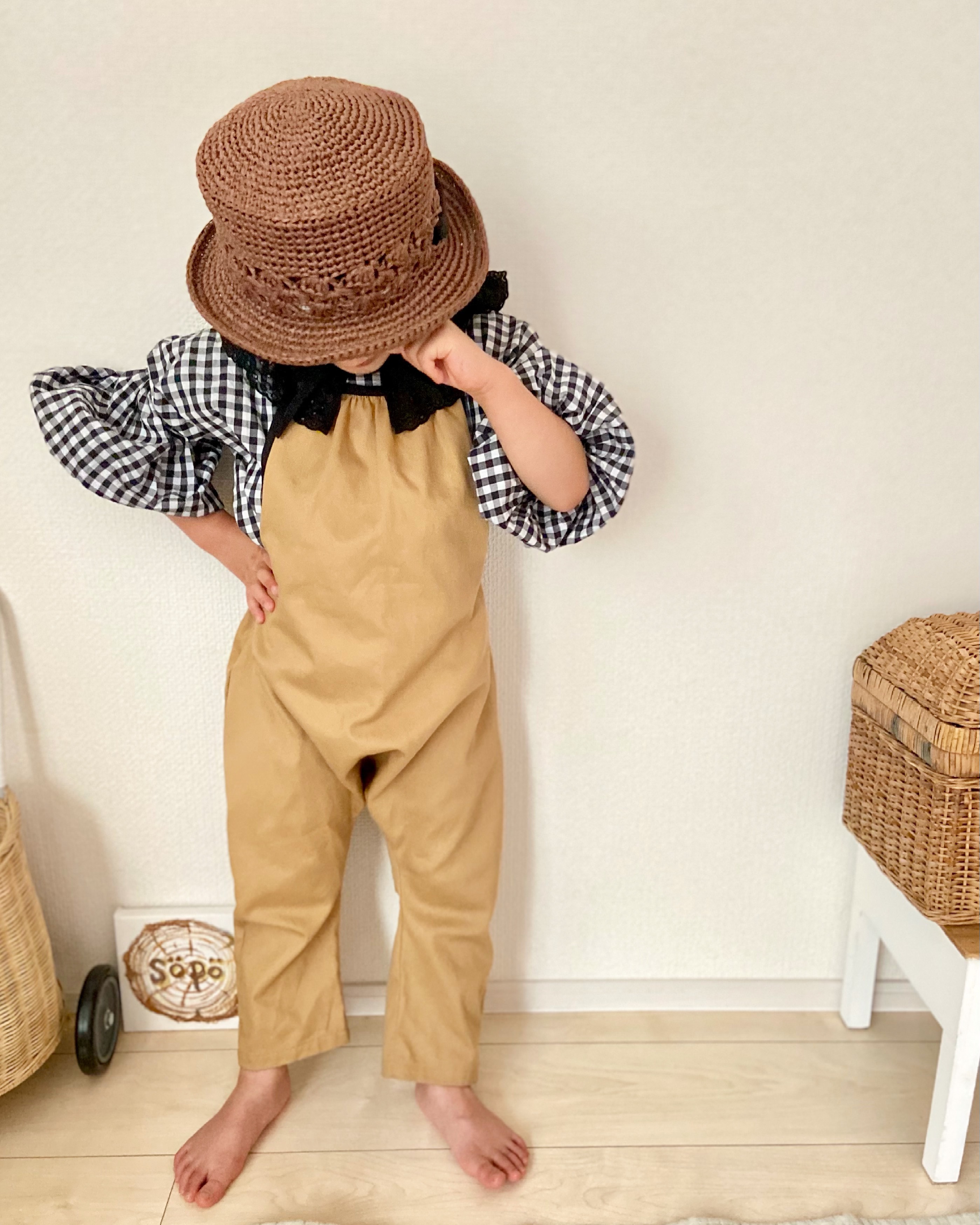 男の子に着てほしいサルエルサロペット チノサロペット 子供服 söpö